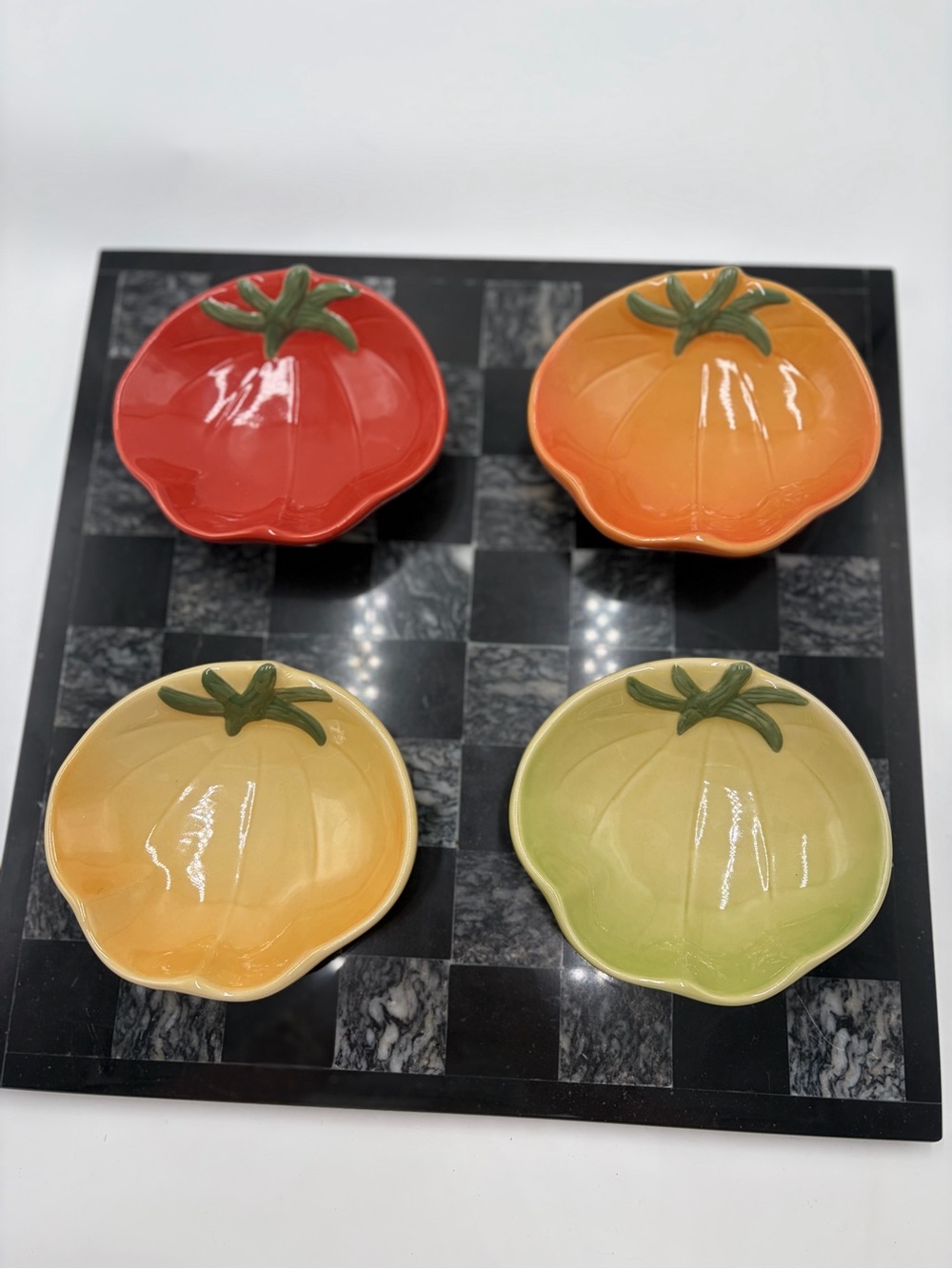 Vintage Tomato Shaped Ceramic Plates Set of 4 | Williams-Sonoma - Set of 4